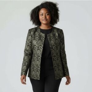 Braemar Vintage Black w Metallic Gold Blazer